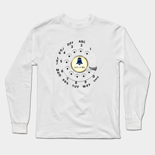 Retro Rotary Dial (variant) Long Sleeve T-Shirt by GloopTrekker